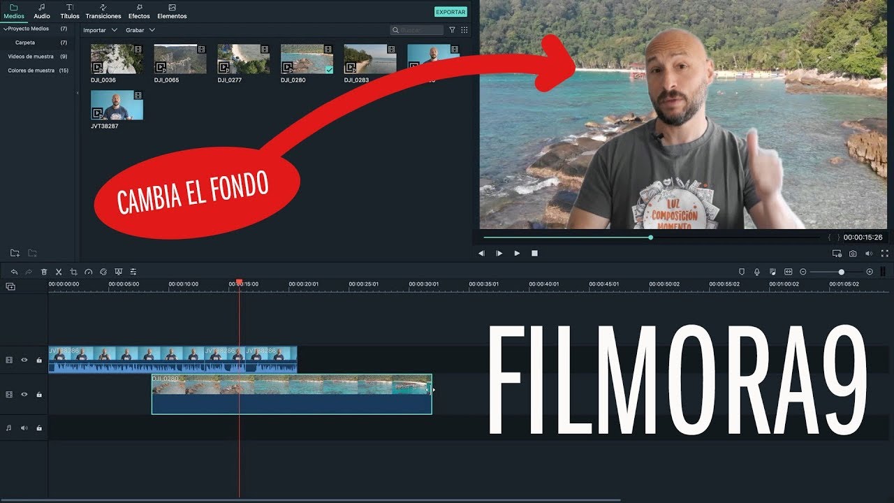 Edita tus vídeos con FILMORA9 | Truco cambio de fondo