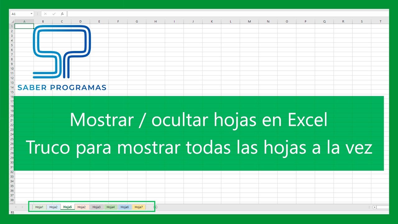 Excel | Mostrar y ocultar hojas en Excel + TRUCO mostrar todas. Tutorial en español HD