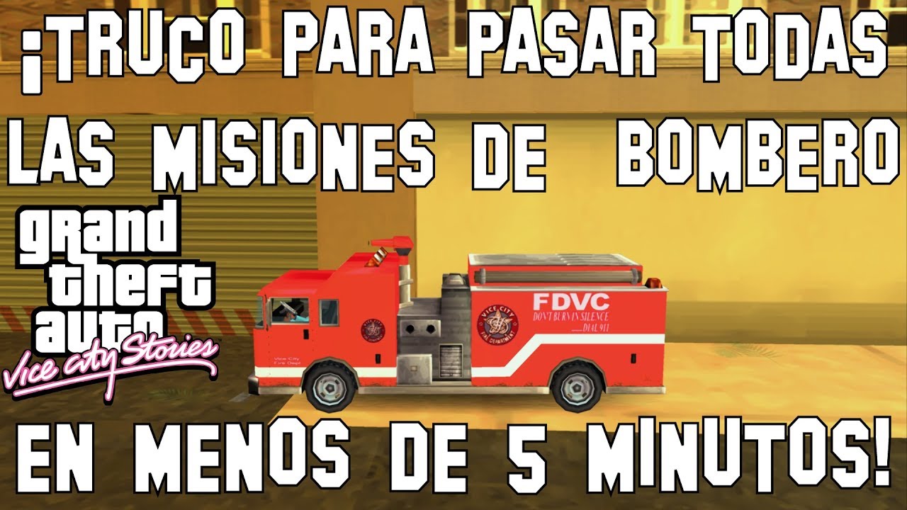 ✅Firefighter Missions in 5 MINUTES OR LESS (Trick) | GTA: Vice City Stories | Road to 100%