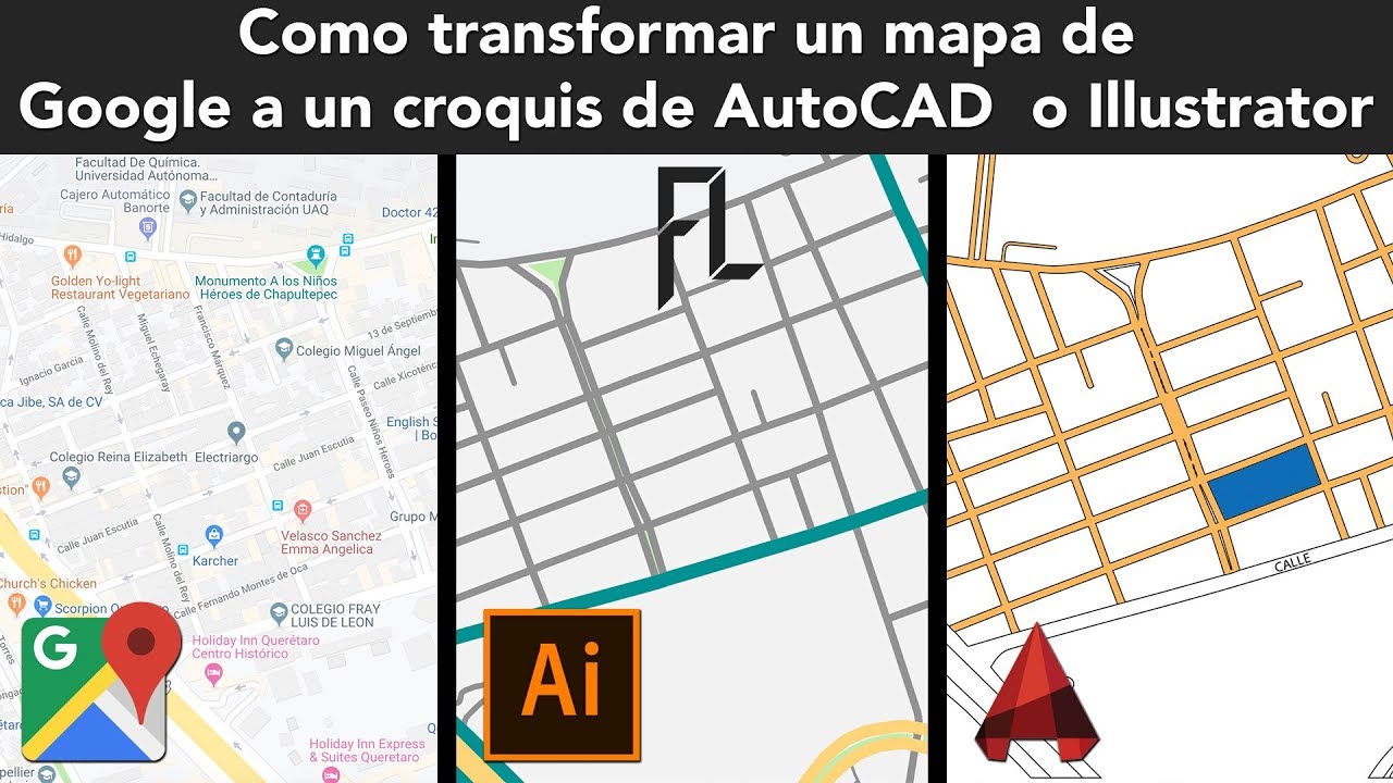 How to transform a Google map into an AutoCAD or illustrator Location Plan
