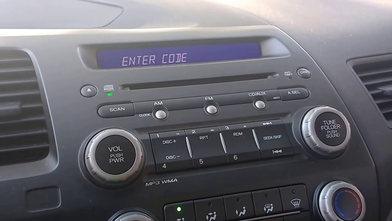 Unlock Honda Civic City Fit Accord Radio Code (TEST MODE)