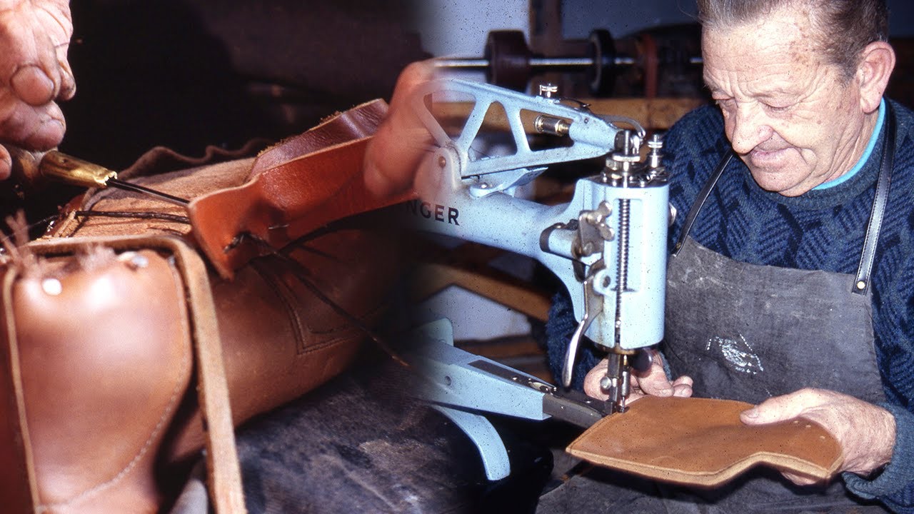 Fabrication de chaussures et de bottes à la main | Le cordonnier | Métiers perdus | documentaire