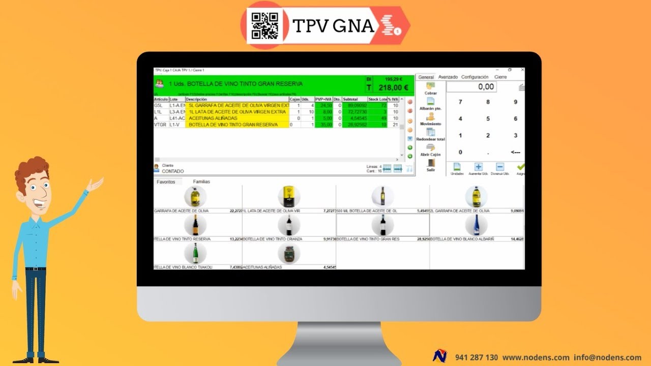 Programa software para almazaras TPV: terminal punto de venta para almazaras y molinos de aceite