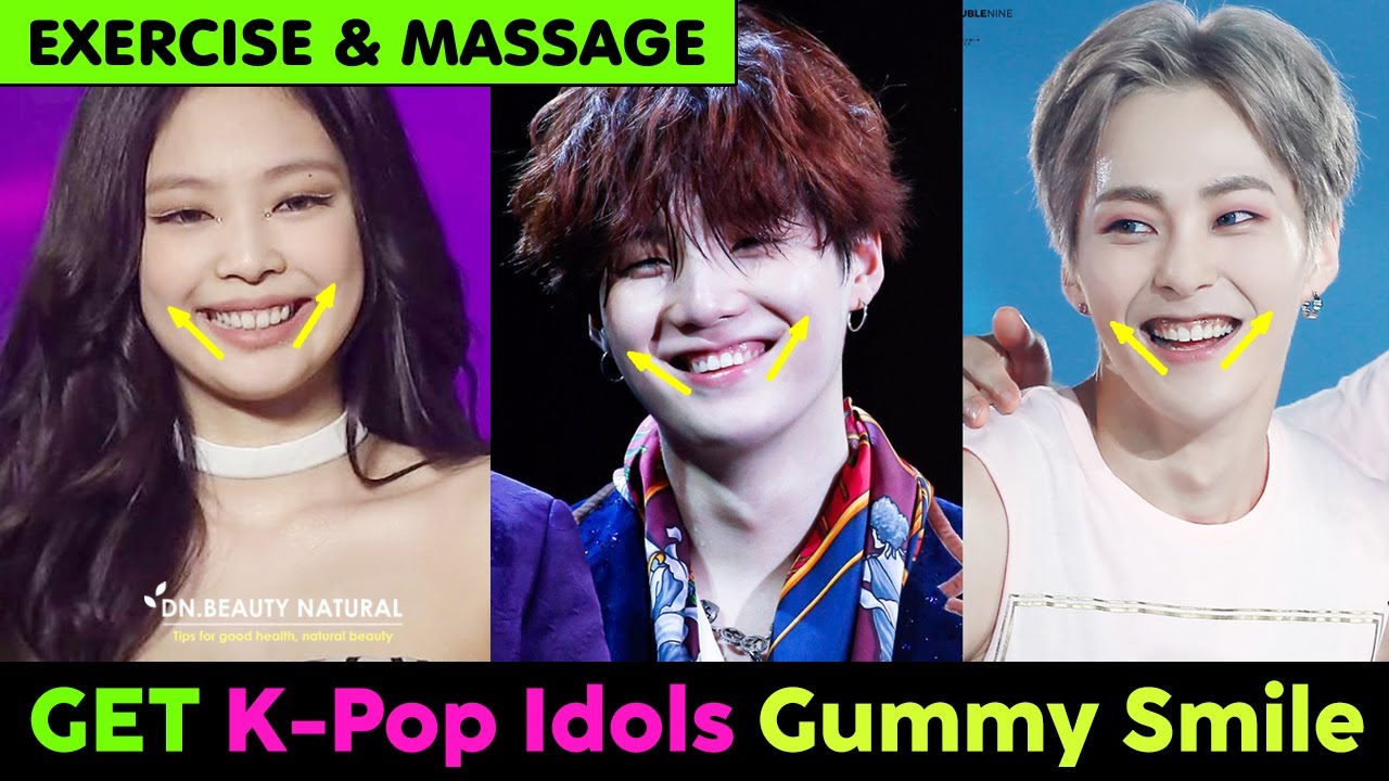 😊 Comment faites-vous Gummy Smile (Cute smile) comme K-Pop Idols | Jennie BLACKPINK, Suga BTS