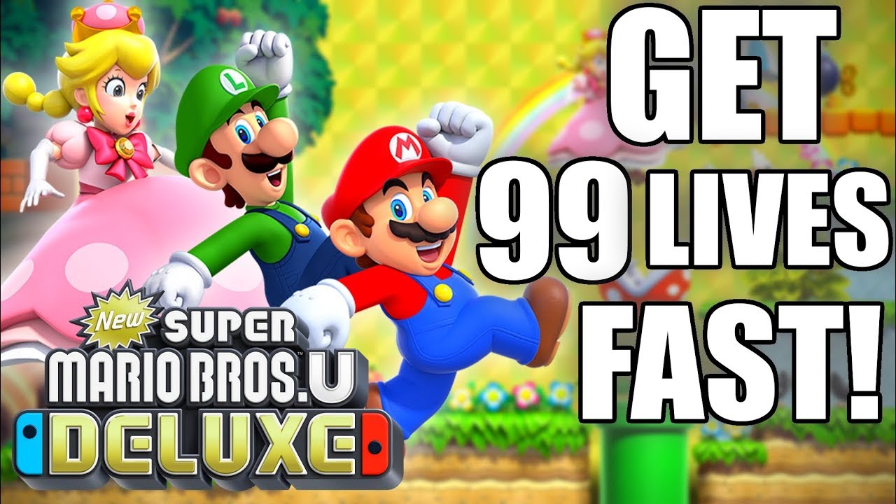 COMMENT OBTENIR 99 vies RAPIDEMENT dans le nouveau Super Mario Bros.U Deluxe pour Nintendo Switch