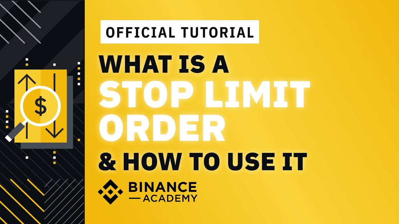 Comment utiliser un Stop Limit - Stop Loss sur Binance