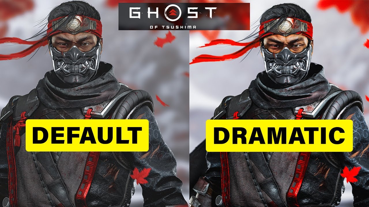 Ghost of Tsushima contrast default or dramatic? Best tutorial to help you
