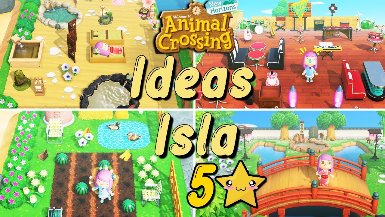 IDEAS para una ISLA DE 5 ⭐⭐⭐⭐⭐ + Códigos descarga diseños | Animal Crossing New Horizons