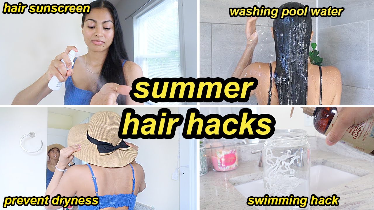 12 SUMMER HAIR CARE HACKS THAT WILL SAVE YOUR HAIR! | How to properly protect hair in summer
