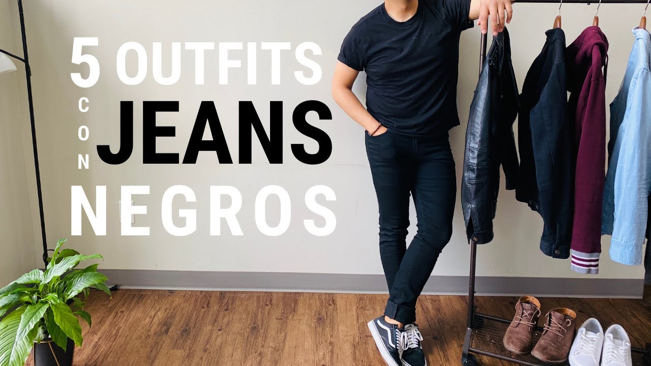 5 outfits con jeans NEGROS!!