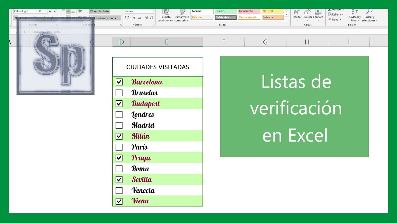 Excel - Cómo crear checklist ✔ lista de verificación en Excel. Tutorial en español HD