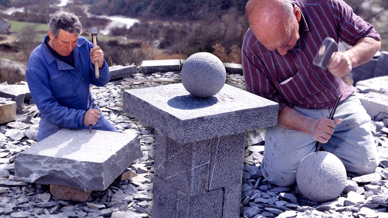 La cantería en el Pirineo. Tallado y modelado artesanal de piedras en piezas artísticas | Documental