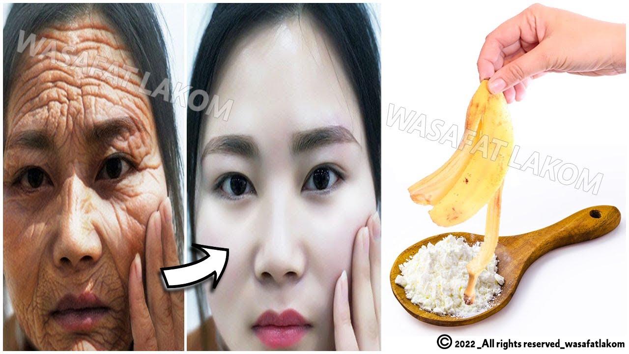 Mix Banana peel and cornstarch, to look 20 years younger! Anti-aging treatment to remove wrinkles