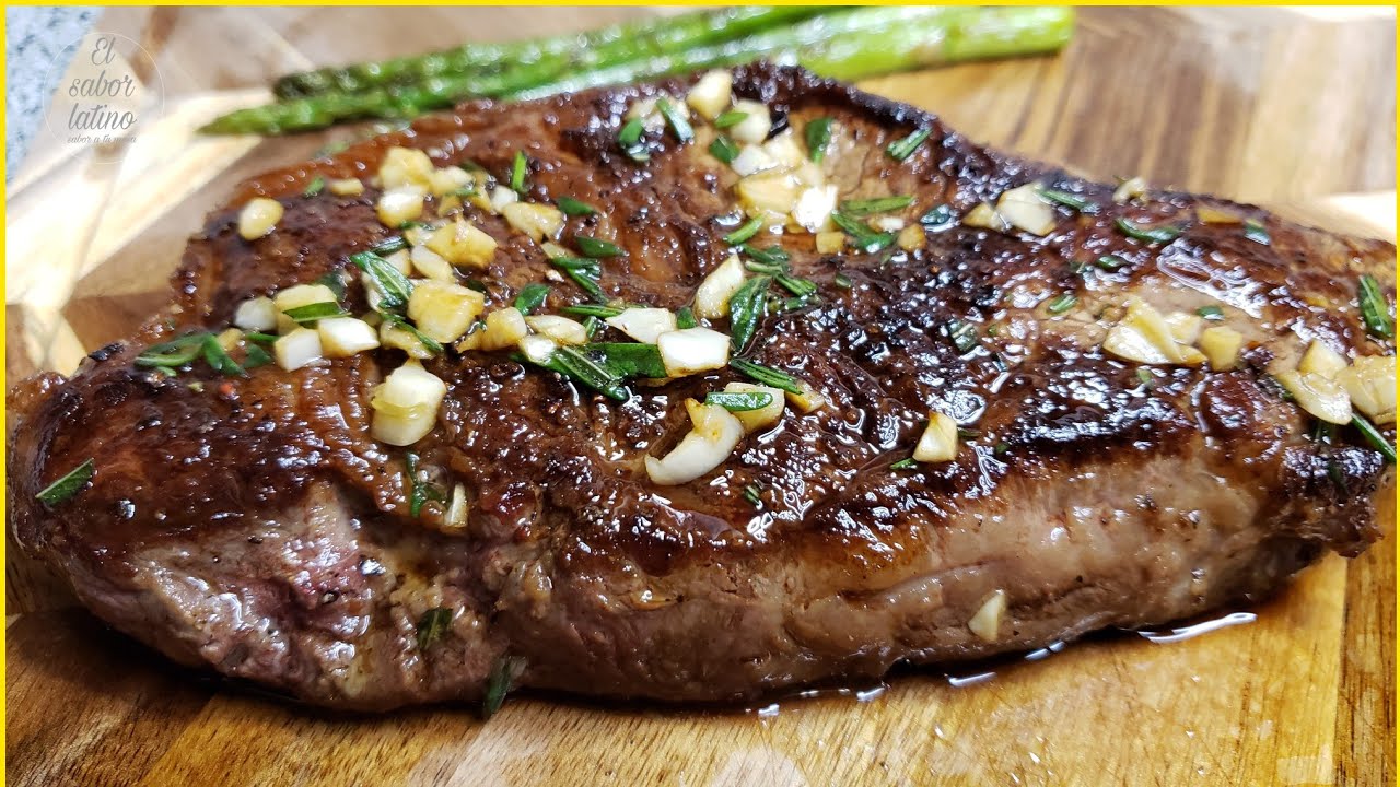 🔴 New York steak |💥En sarten bien jugoso Receta Facil y Rica
