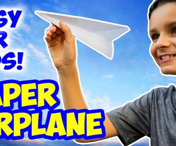 How to Make a PAPER AIRPLANE!! - (Easy for Kids!)