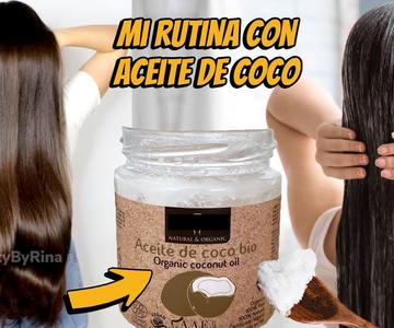 ✅MI RUTINA DE LAVADO DE CABELLO CON ACEITE DE COCO! Como aplico aceite de coco en la ducha