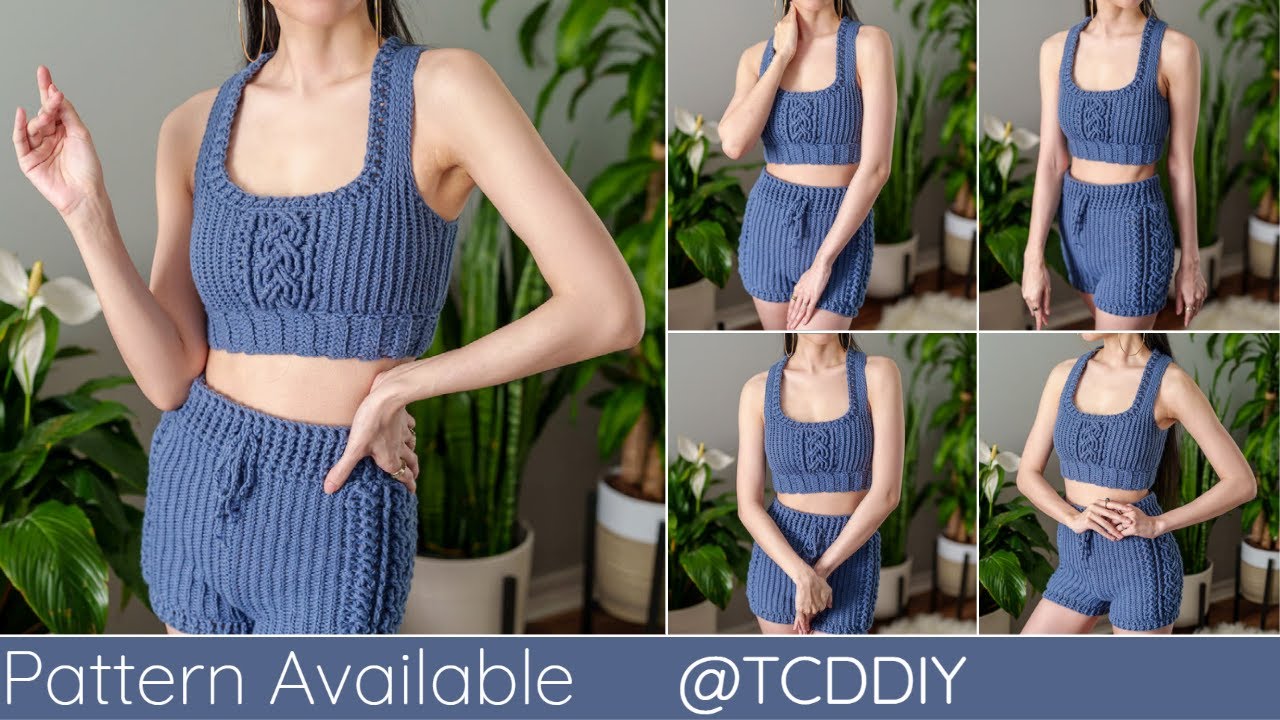 How to Crochet: Cable Stitch Bralette | Pattern \u0026 Tutorial DIY