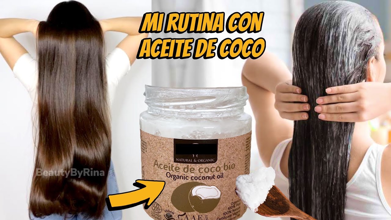 ✅MI RUTINA DE LAVADO DE CABELLO CON ACEITE DE COCO! Como aplico aceite de coco en la ducha