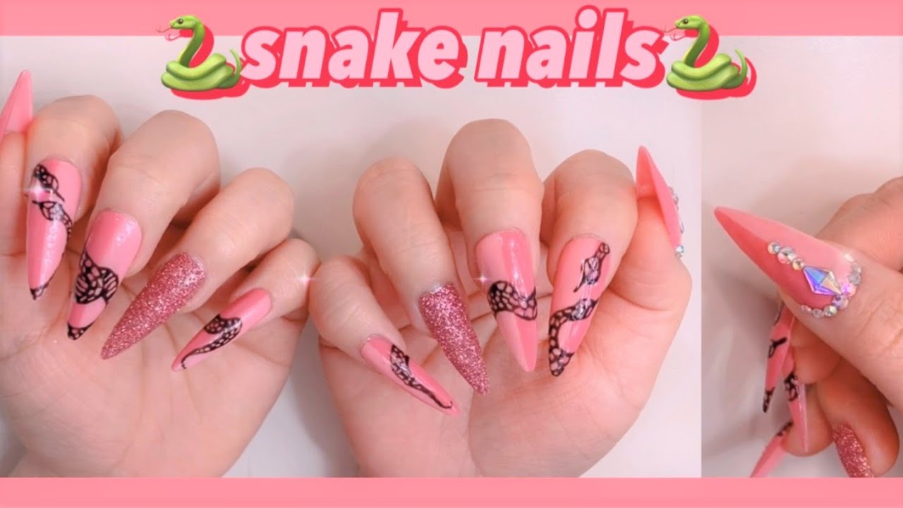 ongles serpent / ongles diy / nail art ✨