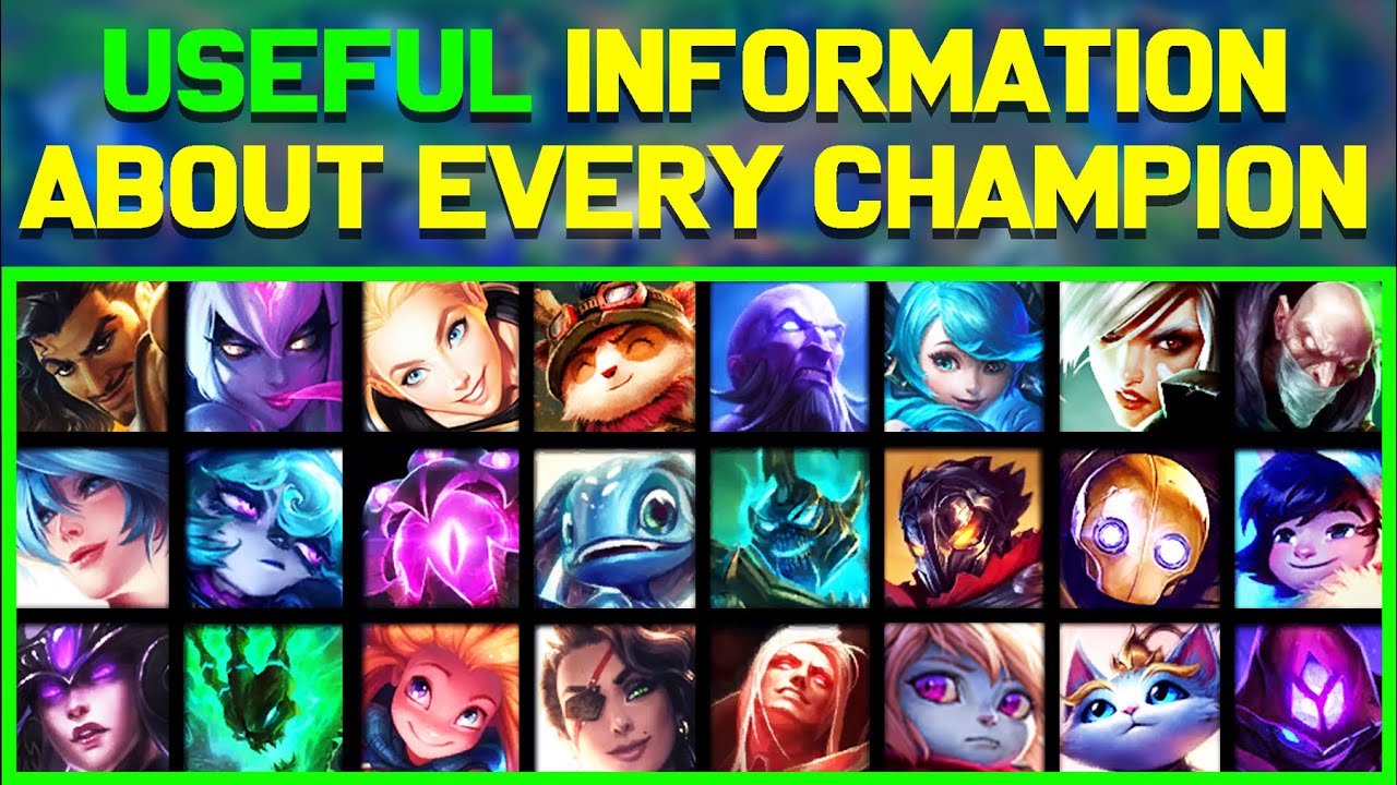 Useful Information About EVERY League of Legends Champion!