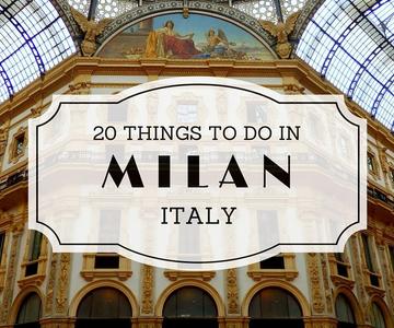 20: toutes les activités Guide de Voyage Milan Italie