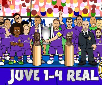 JUVE 1-4 REAL MADRID! Real Duodecima! Real win the Champions League! (Parody Goals \u0026 Highlights)