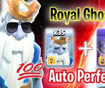 Royal Ghost Attack Strategy + 6 Bat Spell - Finished ! Clash of Clans