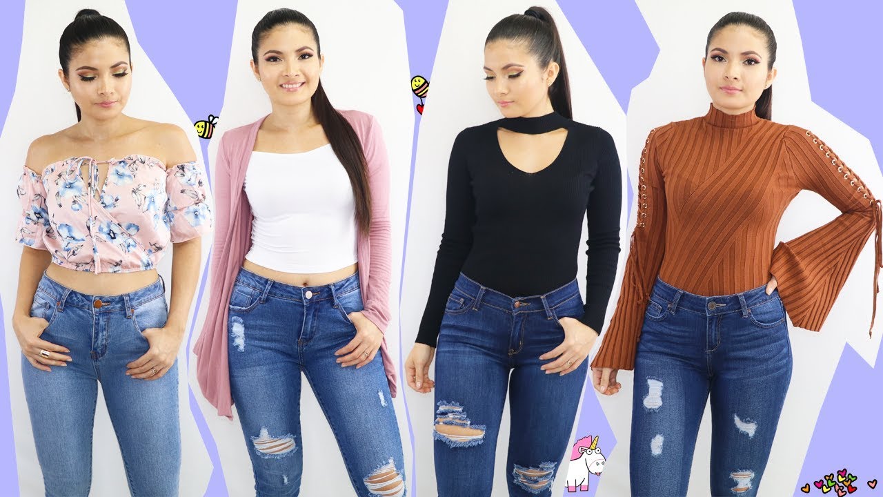 6 Outfits Casuales Con Jeans 👖 Como Combinar Pantalones 🦄 Bessy Dressy