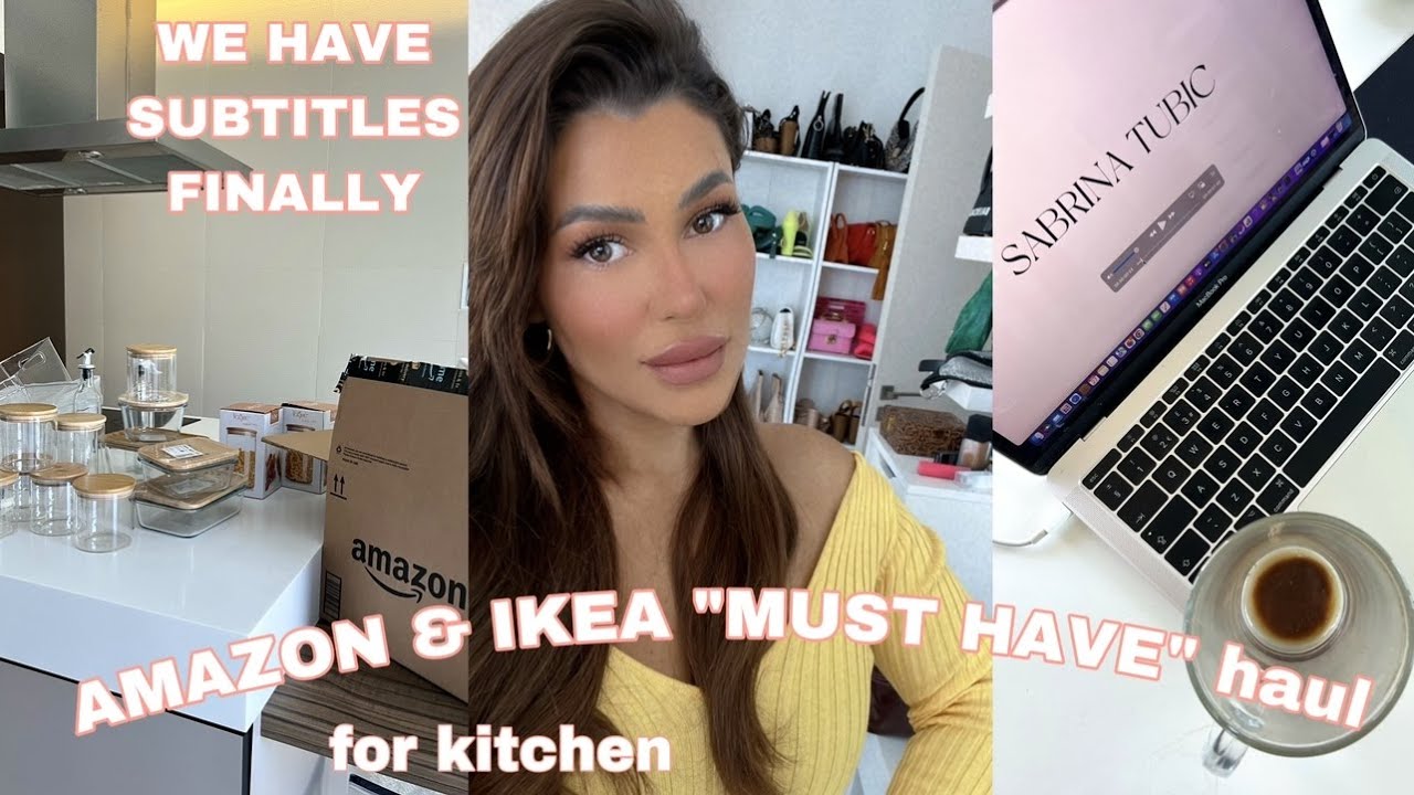 CC |AMAZON \u0026 IKEA ''MUST HAVE'' HAUL for kitchen |NEW INTRO for YOUTUBE *SUBTITLES