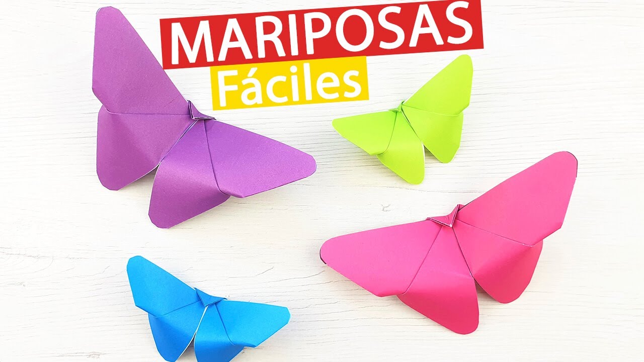 🦋 Cómo hacer mariposas de papel fácil y rápido origami