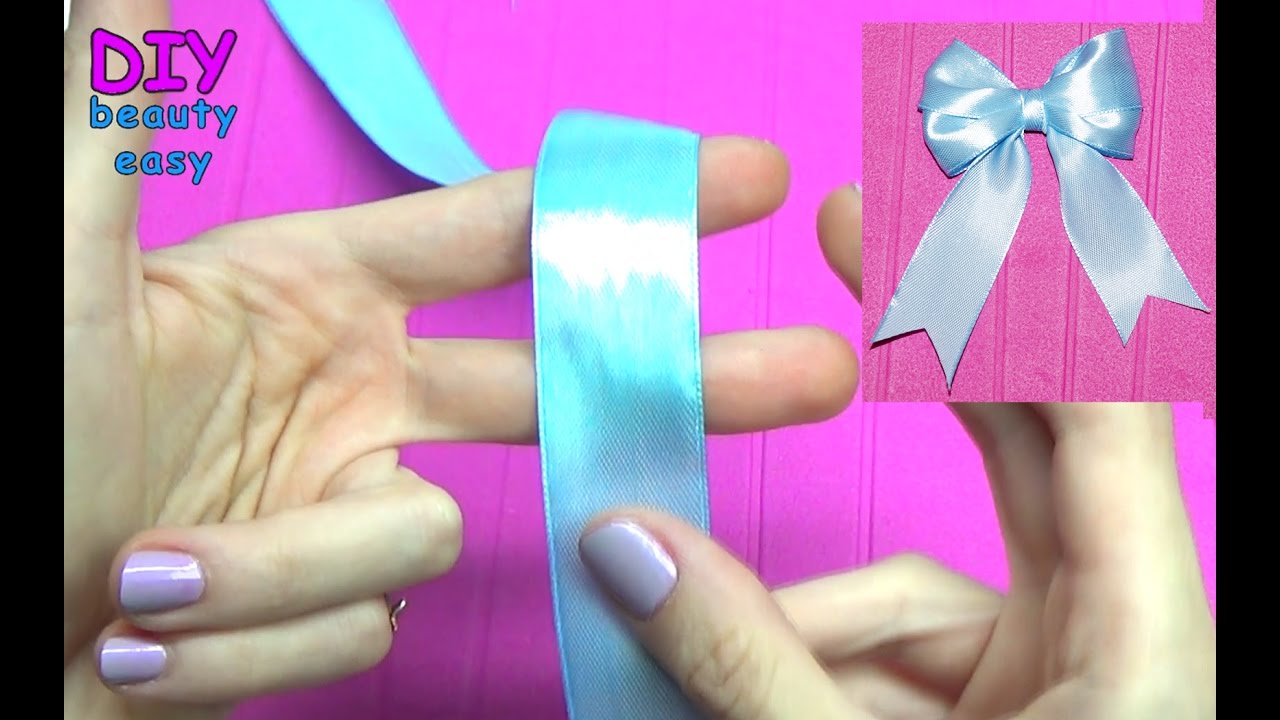 DIY crafts - How to Make Simple Easy Bow/ Ribbon Hair Bow Tutorial // DIY beauty and easy