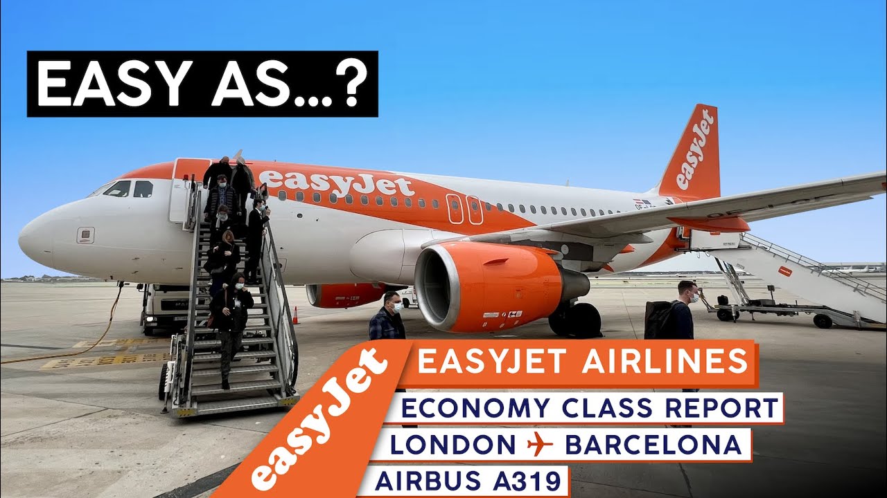 EASYJET A319 Economy Class【4K Trip Report】London Gatwick to Barcelona