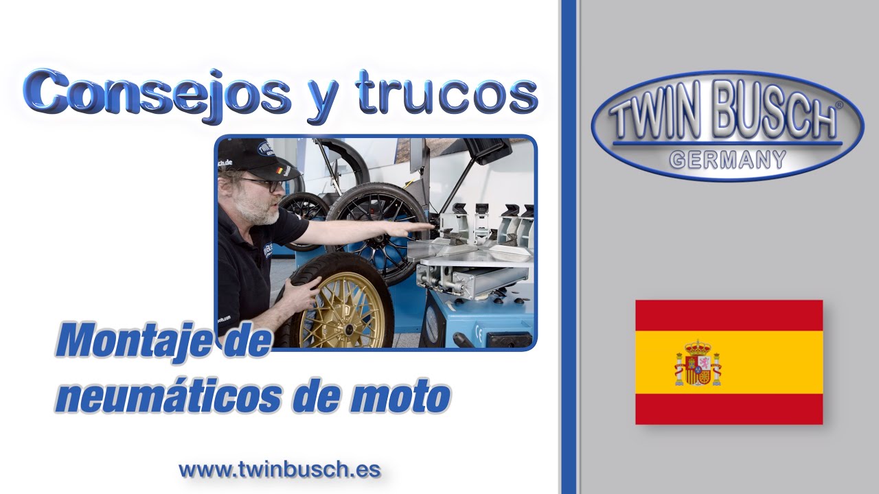 Montaje de neumáticos de motocicleta con una desmontadora de TWIN BUSCH® - Consejos y trucos