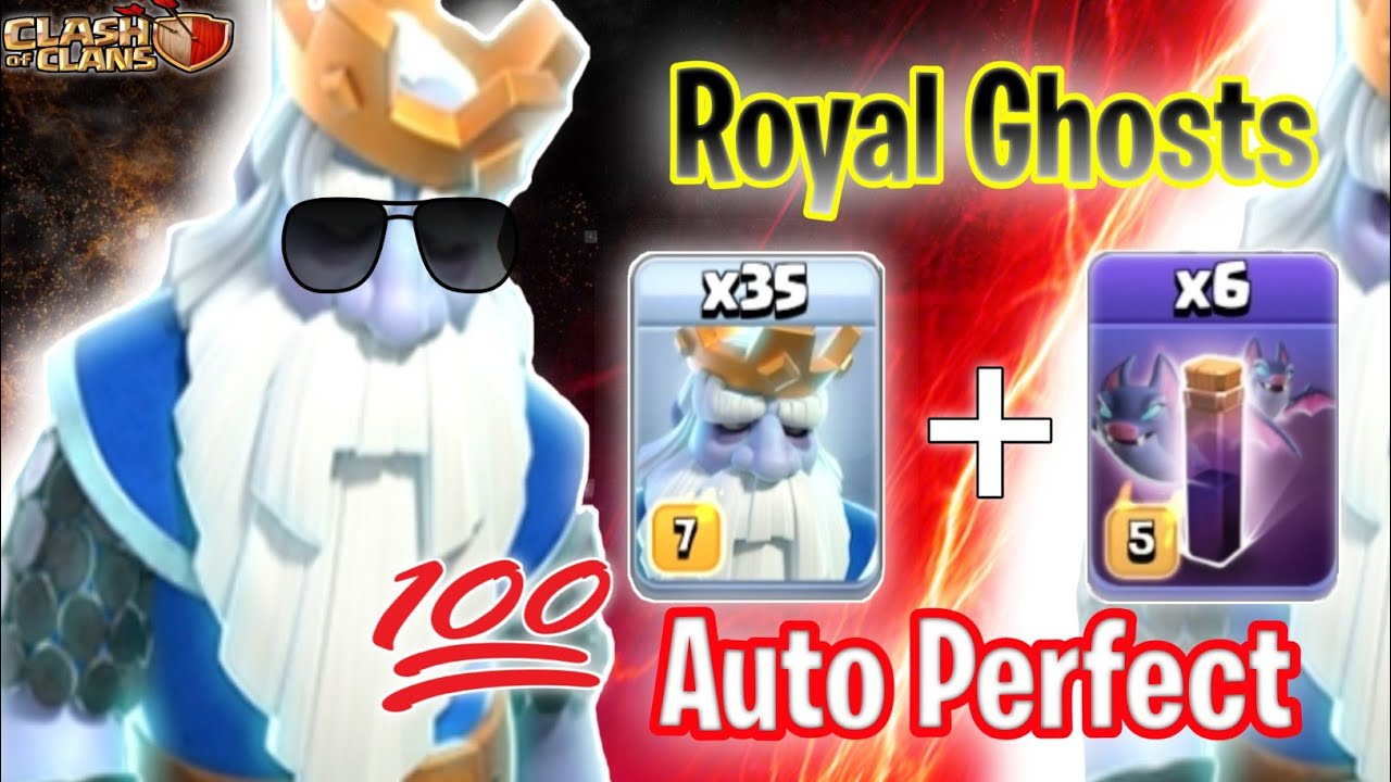 Royal Ghost Attack Strategy + 6 Bat Spell - Finished ! Clash of Clans