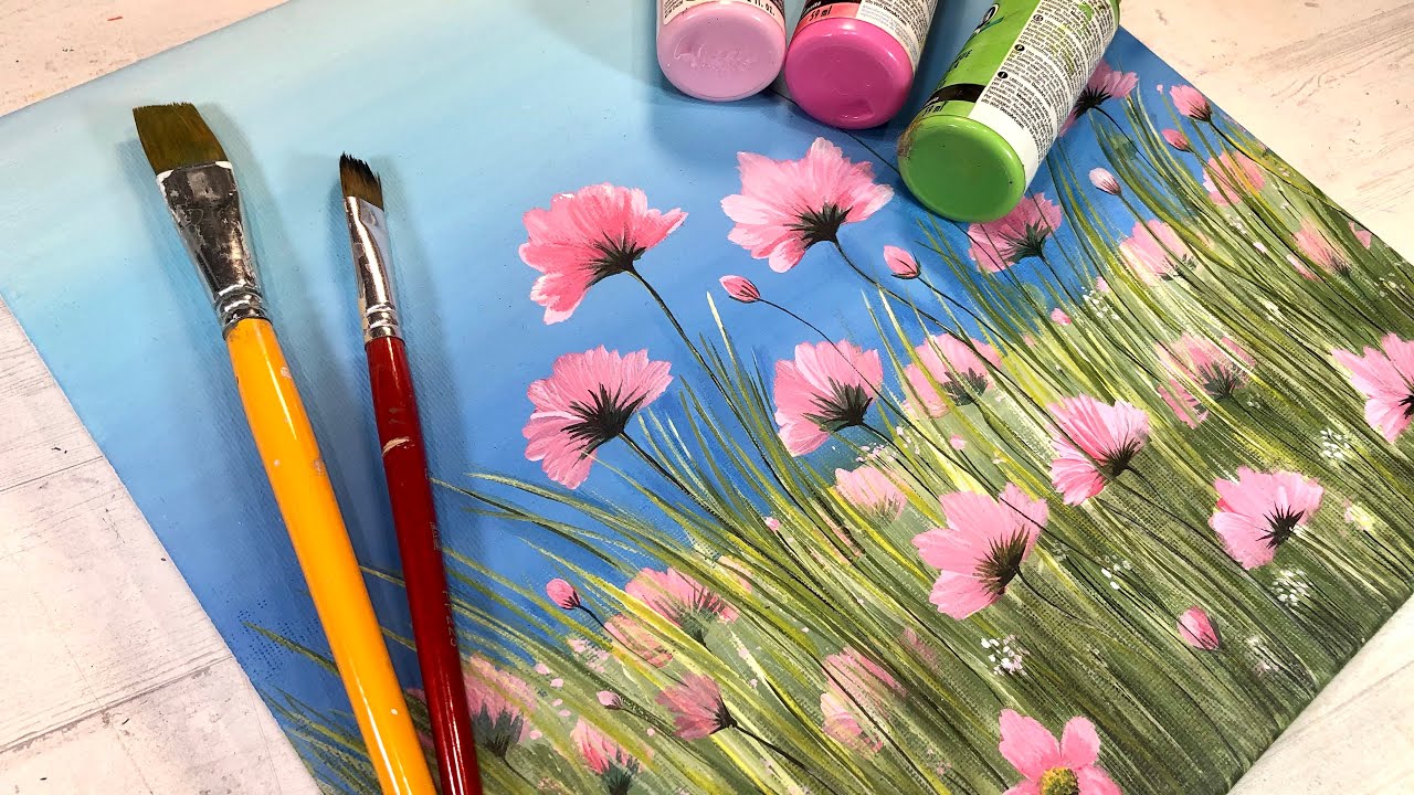 Técnica Facil de Pintura Acrílica 6, Flores silvestres