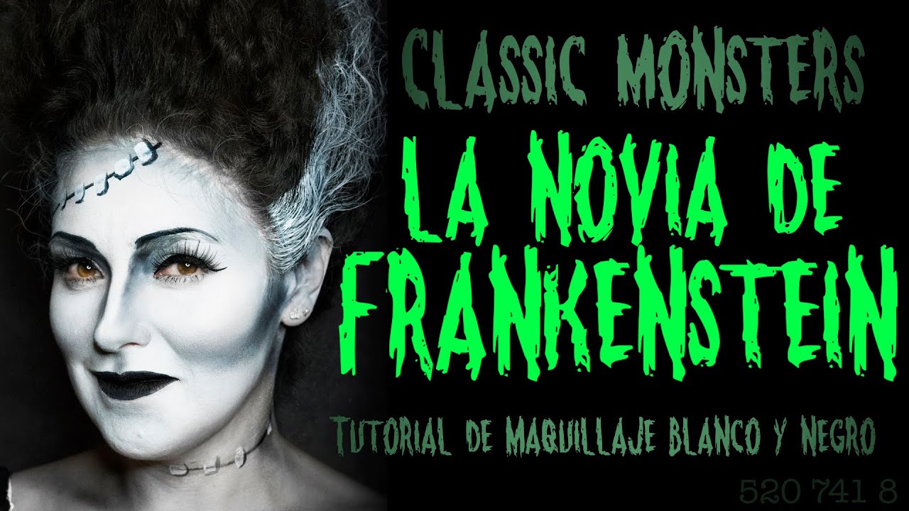 Tutorial de Maquillaje para Halloween - LA NOVIA DE FRANKENSTEIN (Blanco y Negro)