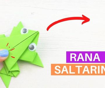 🐸 Cómo hacer una rana de papel saltarina con origami ¡Fácil!