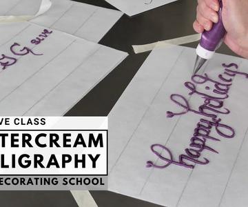 How to write buttercream calligraphy [Cake Decorating For Beginners]