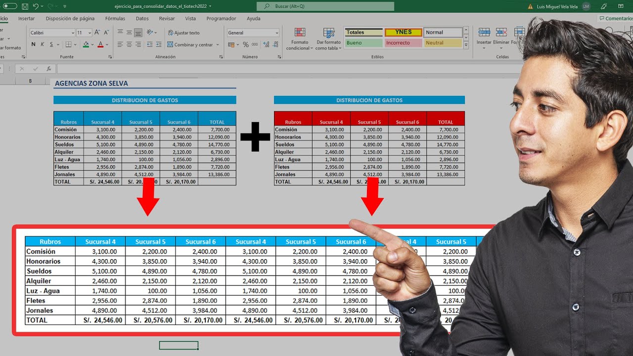 ⭐️Como consolidar Datos en Excel uniendo diferentes hojas y archivos en una sola 👏