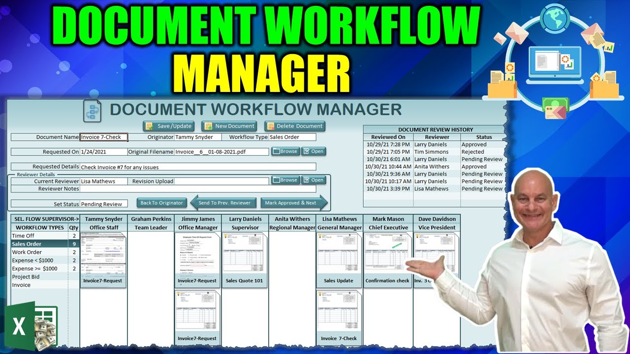 Créez votre propre gestionnaire de flux de travail de documents par glisser-déposer dans Excel