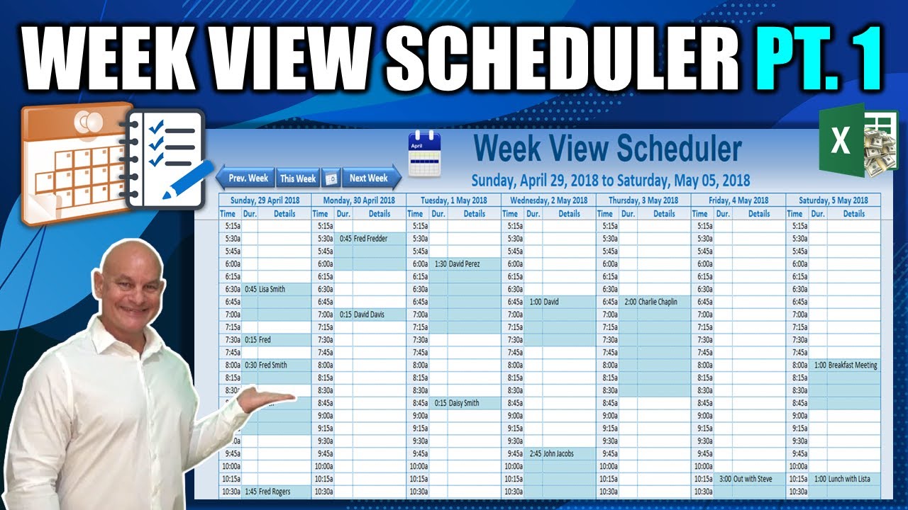 How To Create This AMAZING Week View Schedule In Excel [Part 1]