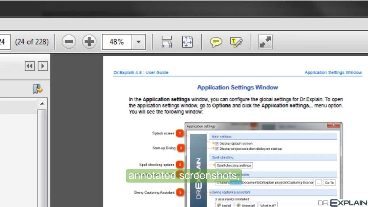 How to create user manuals and help files in PDF with Dr.Explain