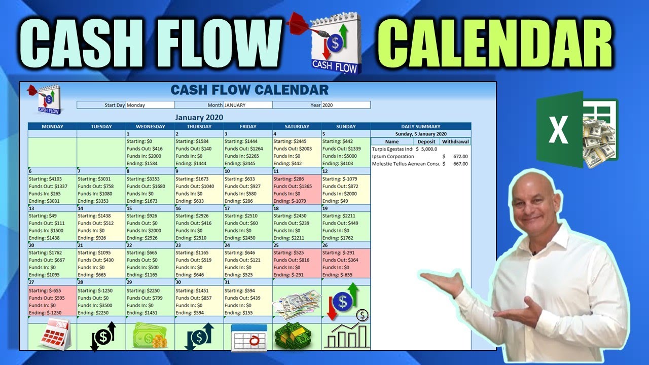 How To Create Your Own Cash Flow Calendar In Excel [Full Training \u0026 Free Download]