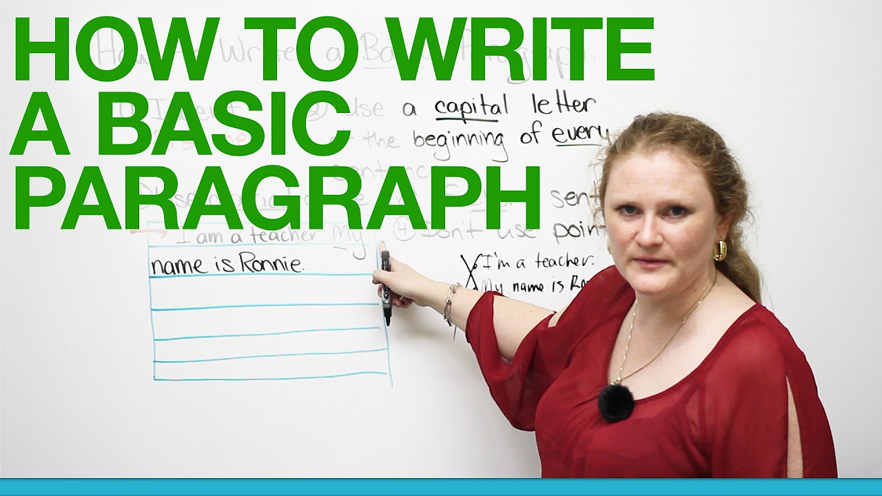 How to write a basic paragraph