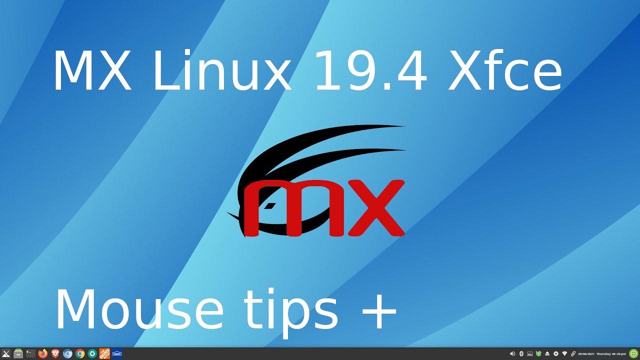 MX Linux 19.4 Xfce Web Browser mouse tips.