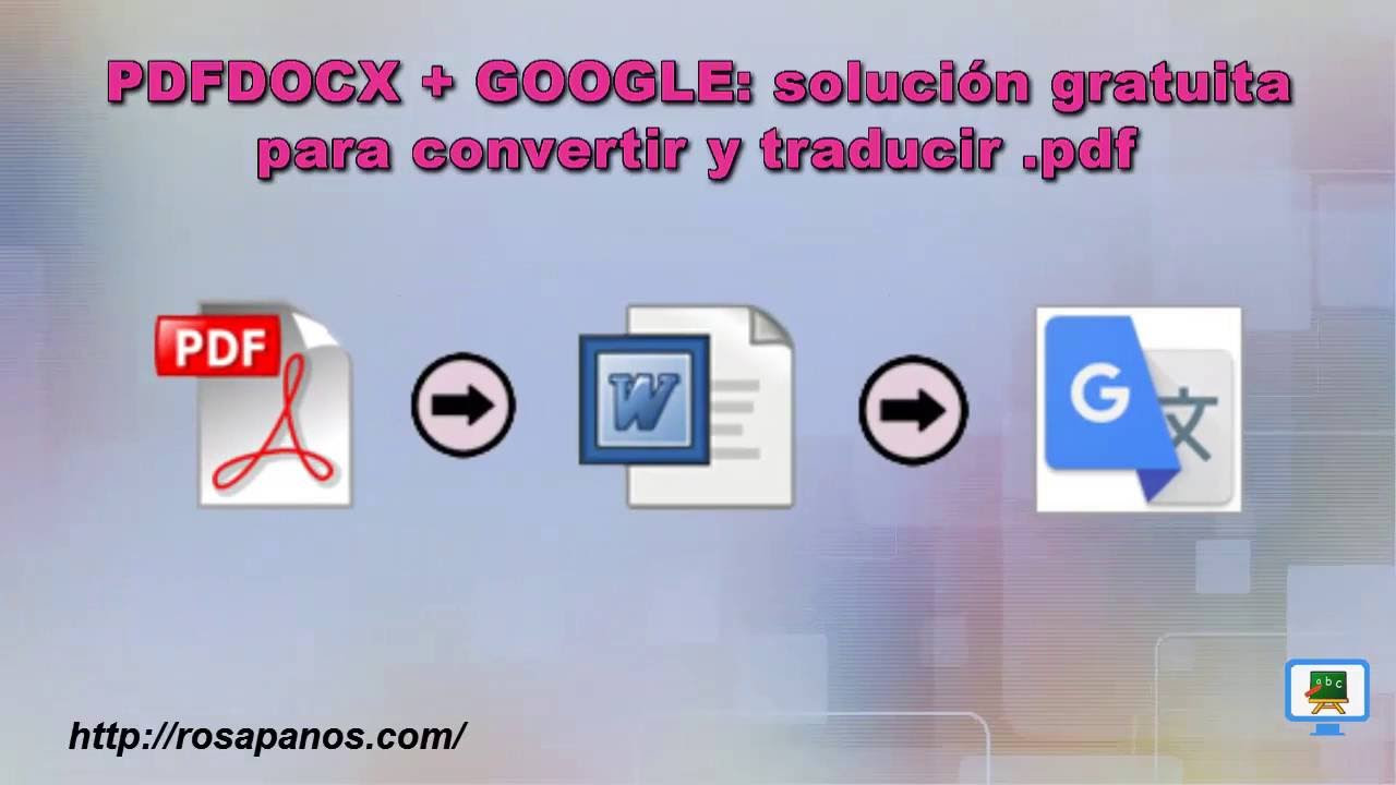 PDFDOCX+GOOGLE: solucion gratuita para convertir y traducir.PDF (HD) con subtitulos
