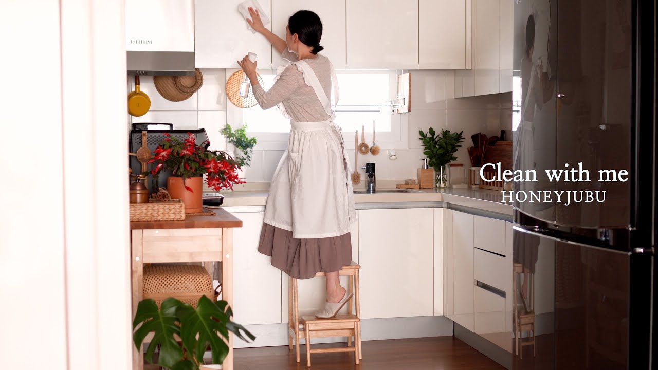 Rutina de limpieza de invierno / limpieza de sala, cocina y frigorífico