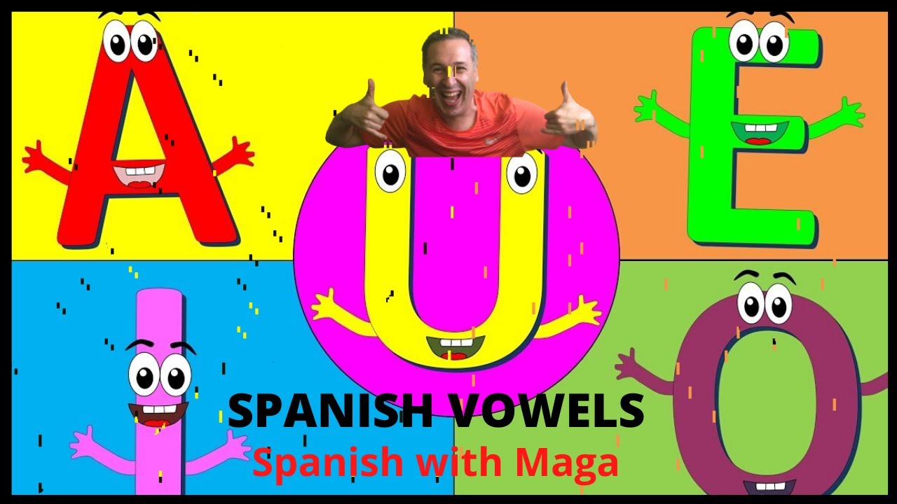 Spanish vowels 📢 Videos de Vocabulario 📢 a e i o u