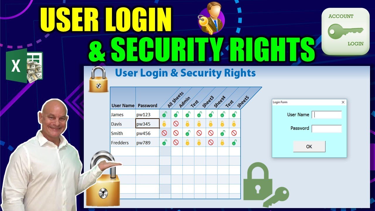 The AMAZING TRICK To Add Different User Security Rights to ANY Excel Sheet and User Login