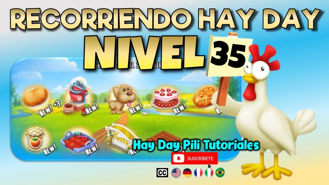1 crop, 3 products, 1 decoration and much more at level 35 of Walking hay day